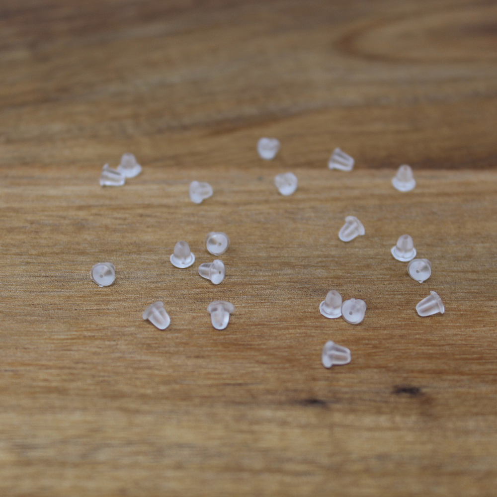 10 pair of clear silicone earring backs (Total 20)